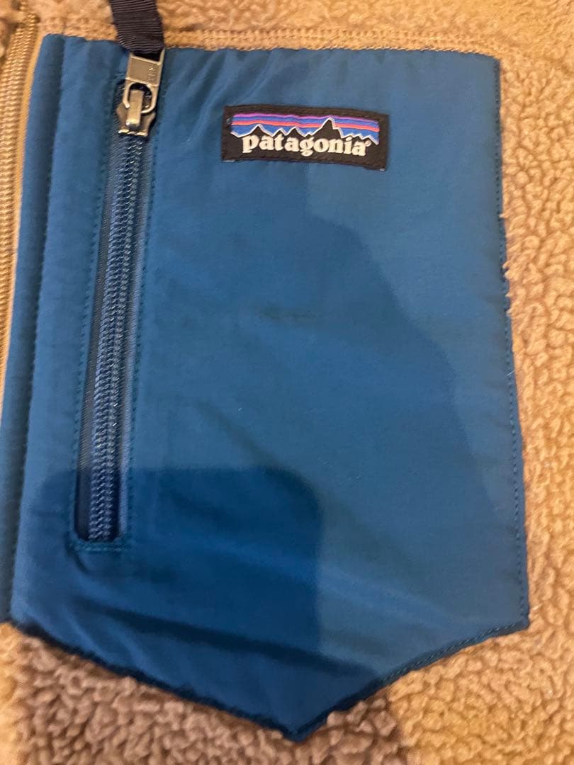 patagonia フリース ベスト Sサイズ ベージュ/ブルー　パタゴニア