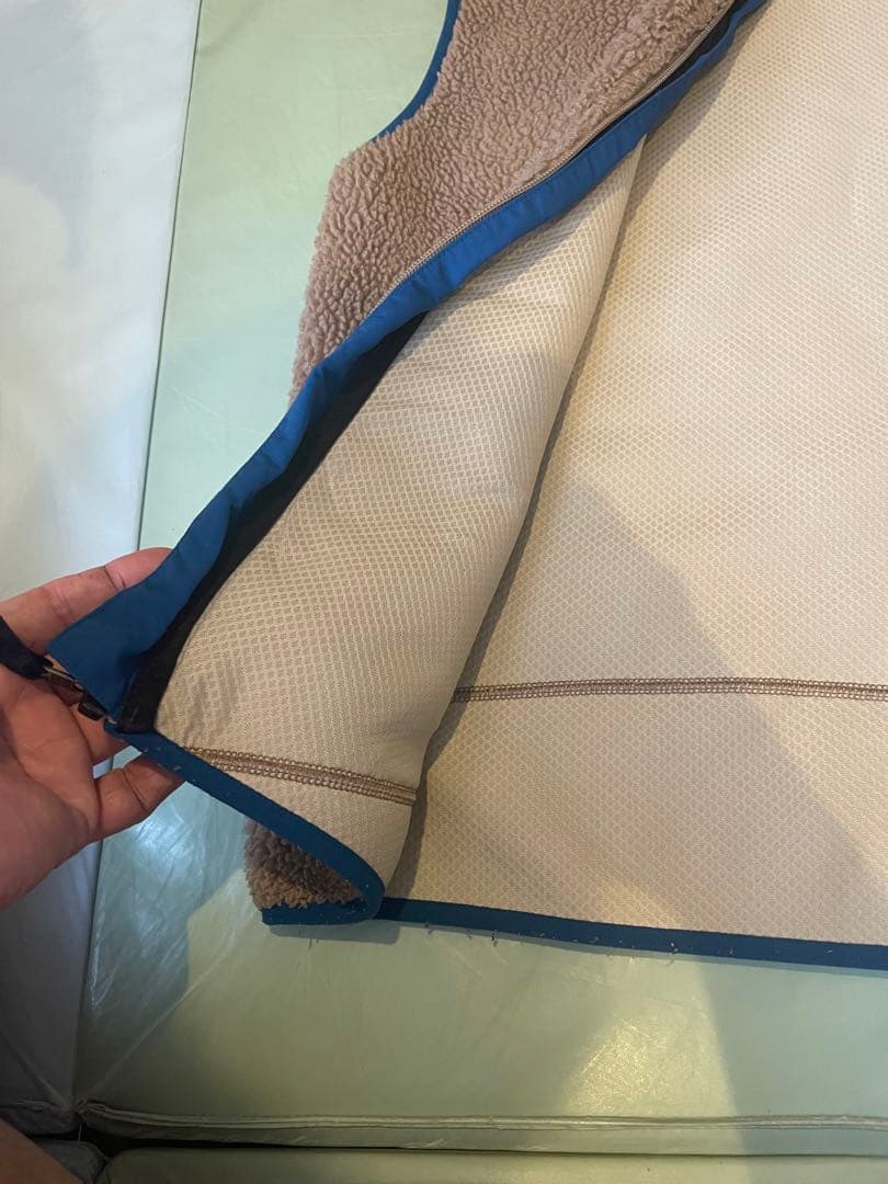 patagonia フリース ベスト Sサイズ ベージュ/ブルー　パタゴニア