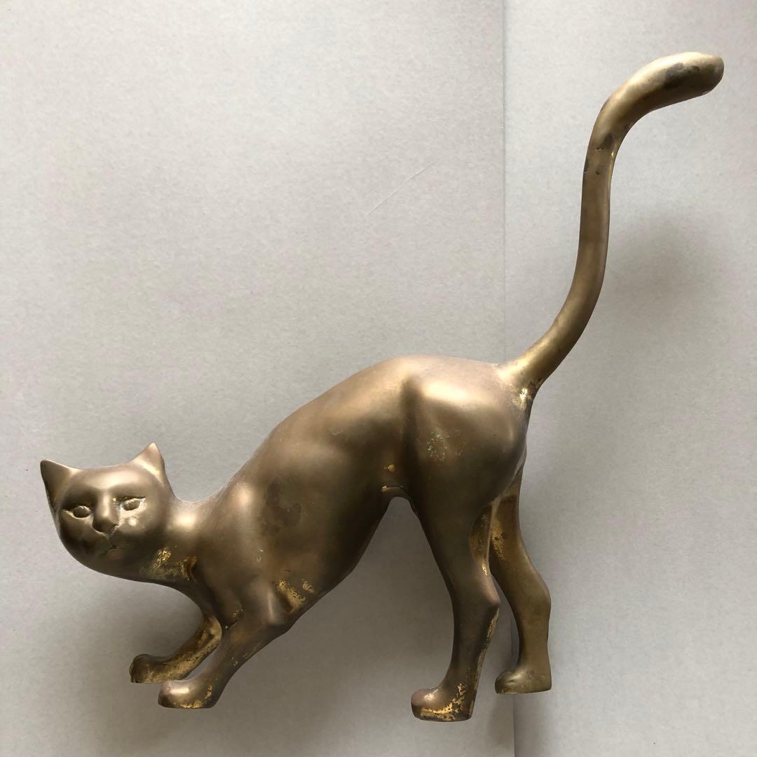 パスザバトン　猫　置物　アンティーク
