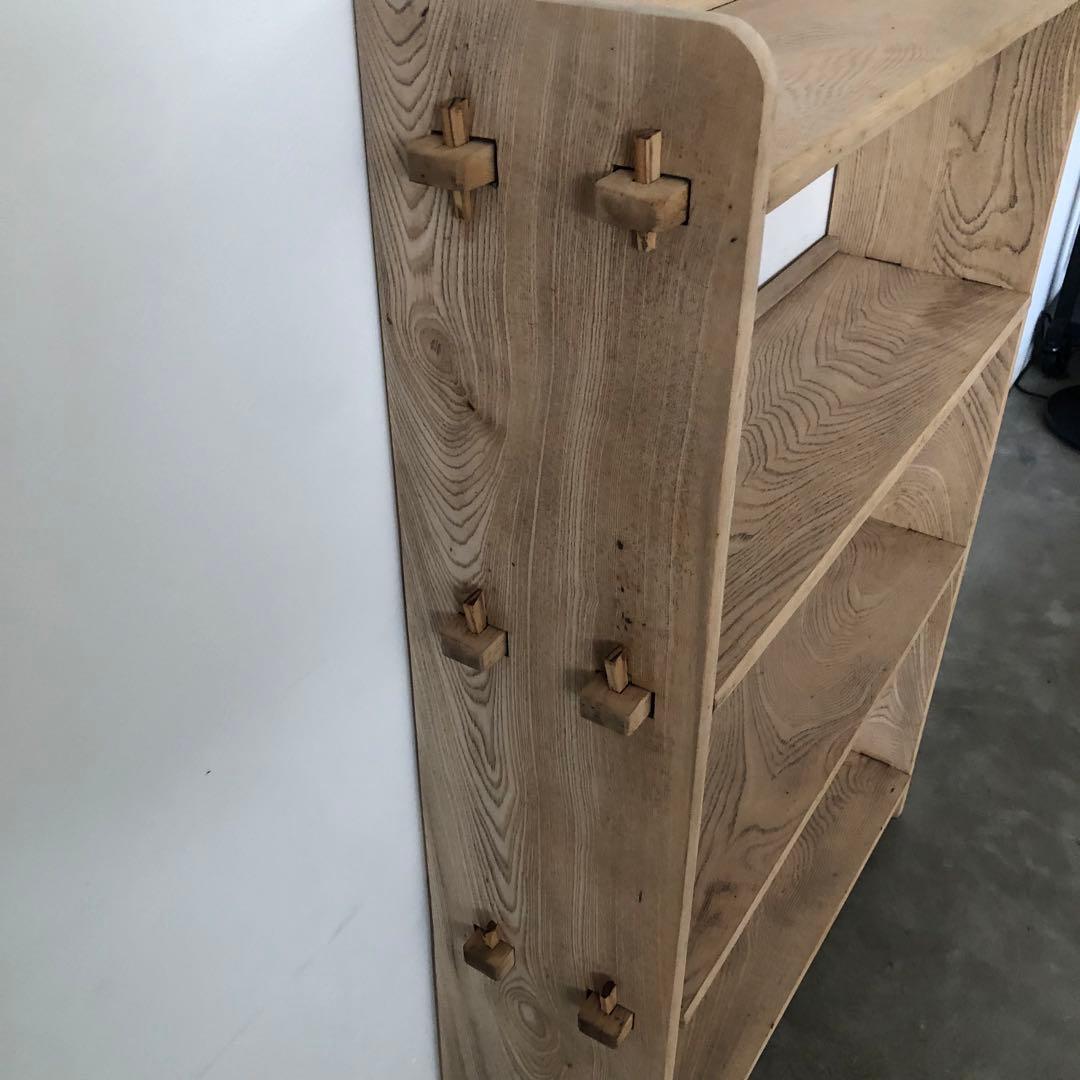 レトロ　アンティーク　古道具　古家具　剥離家具　ストリップド　本棚　食器棚