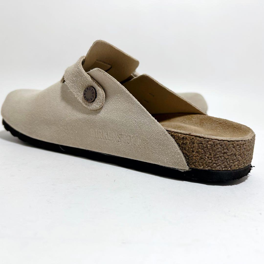 美品☆ビルケンシュトック ボストン スエード ベージュ系 ナロー幅 24.5cm