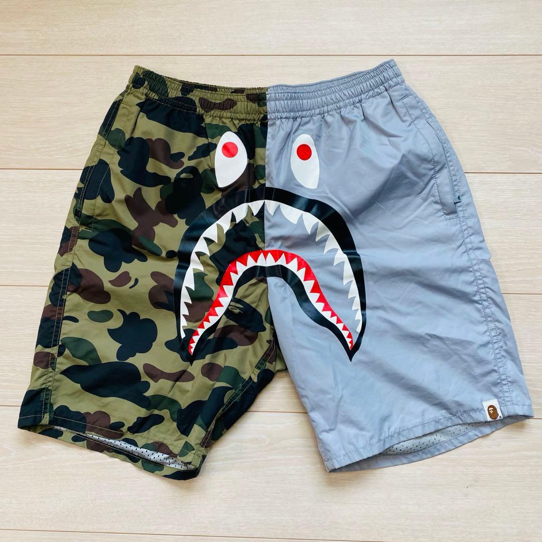 a bathing ape シャーク　スイムショーツ　ハーフパンツ　エイプ