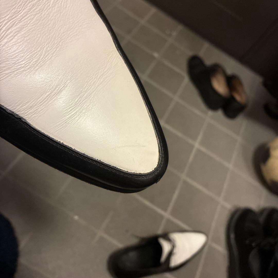 DIOR HOMME バイカラー　ポインテッドレザーシューズ　エディ期