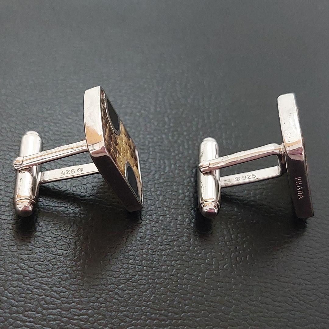 PRADA　プラダ　カフリンクス　カフス　蛇　925刻印