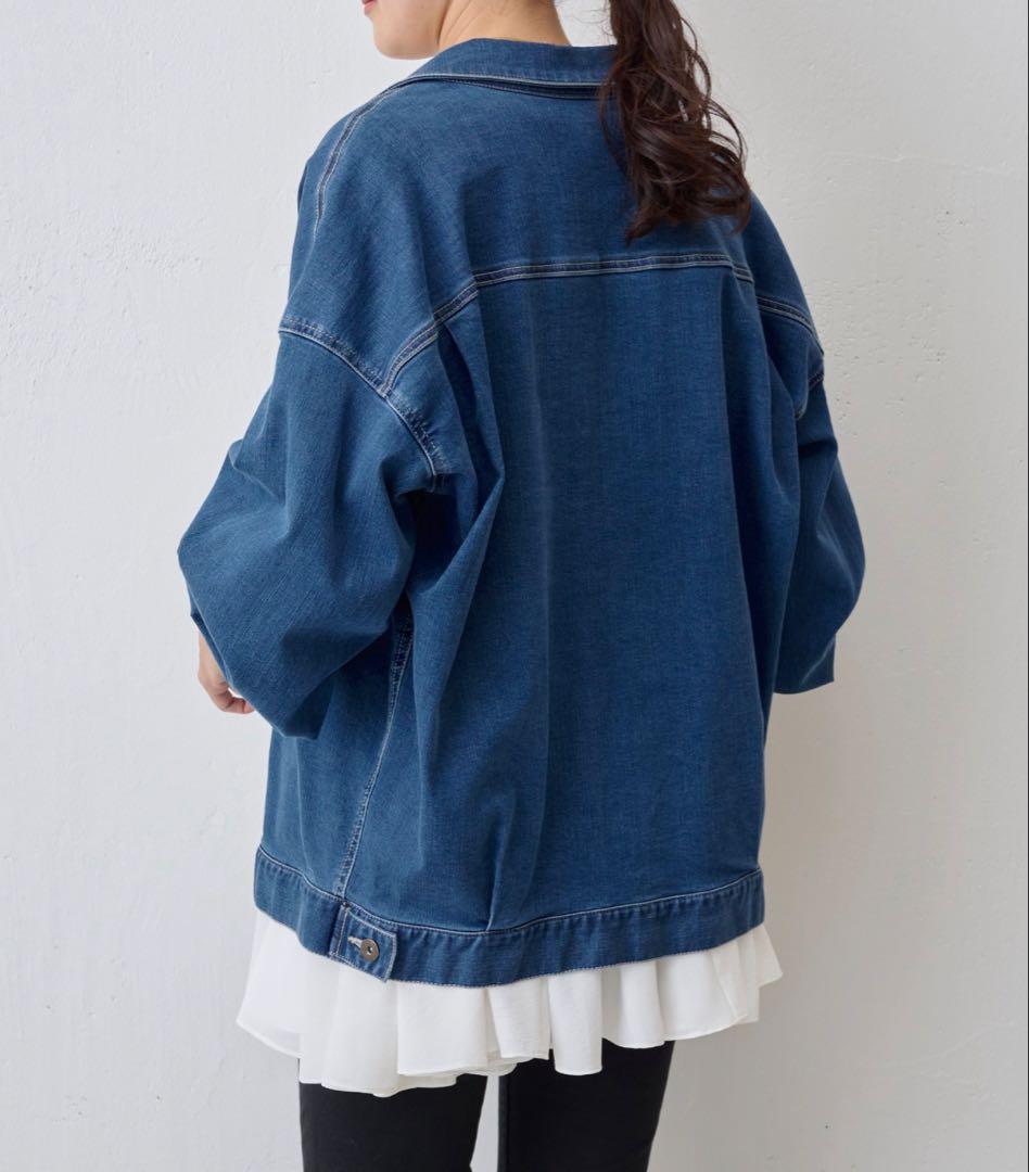 【新品タグ付】人気✴︎BEARDSLEY 袖パフGジャン　インディゴブルー