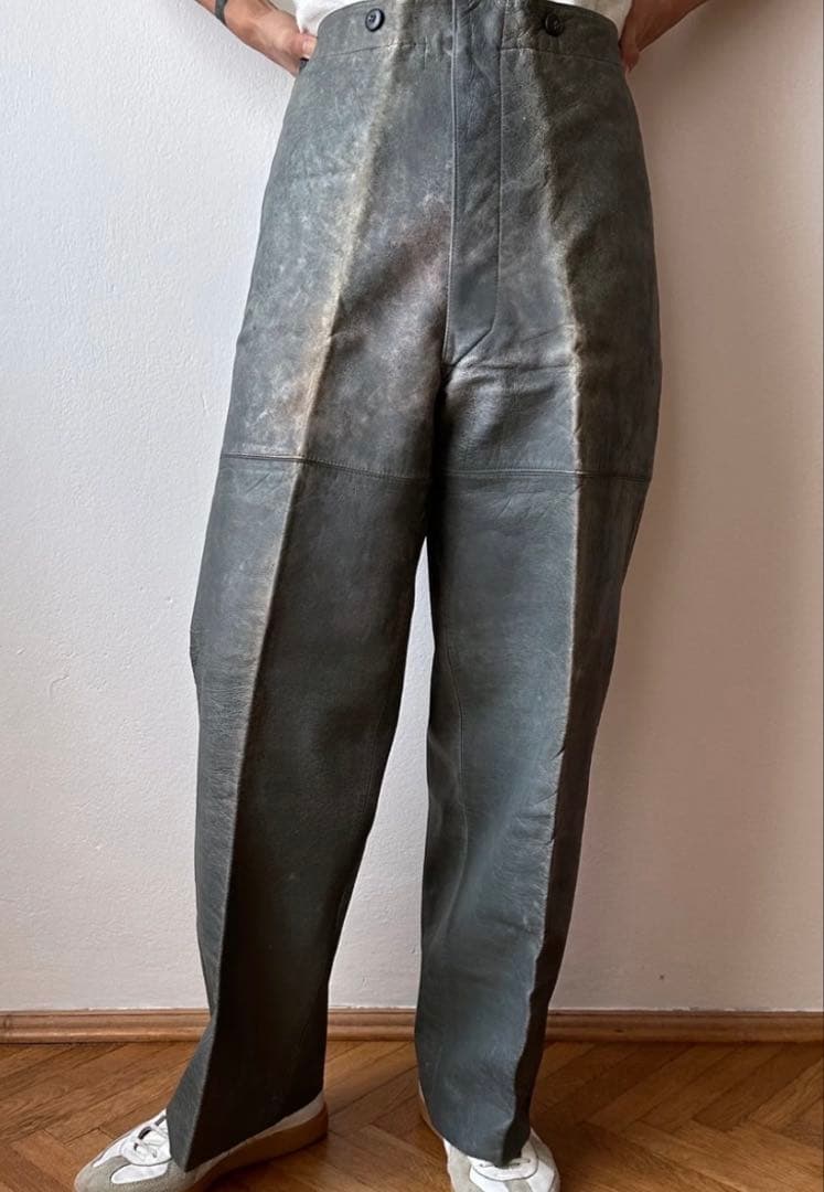 ヴィンテージ　レザー トラウザー