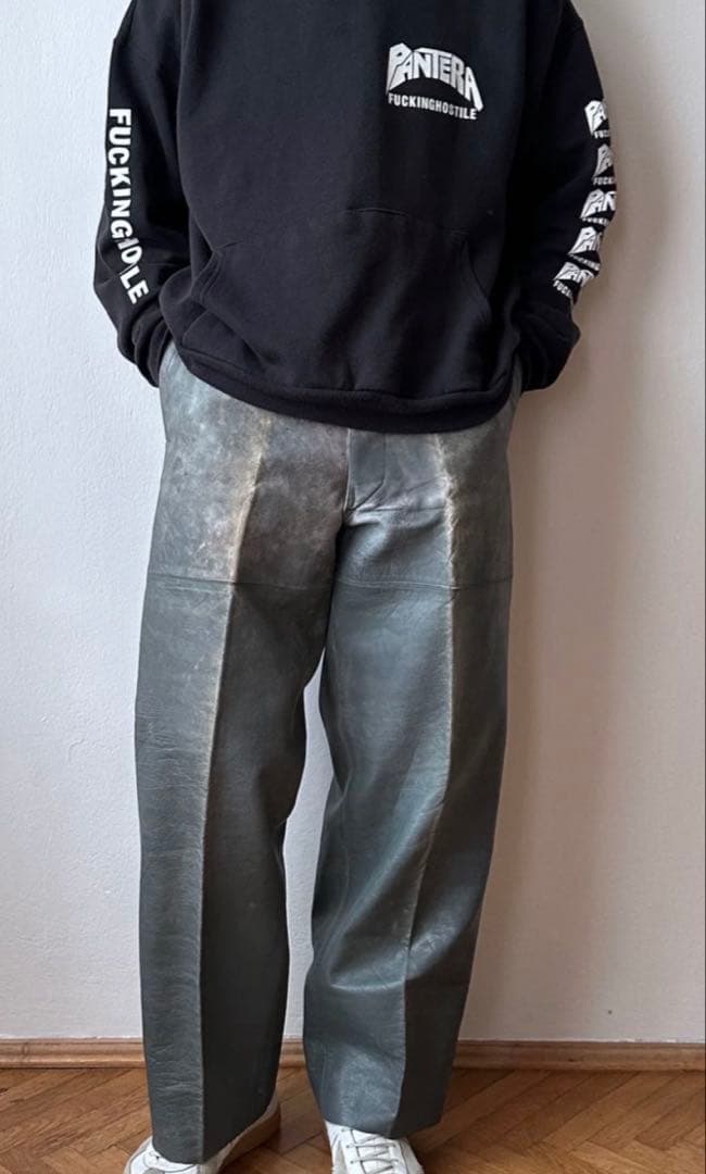 ヴィンテージ　レザー トラウザー