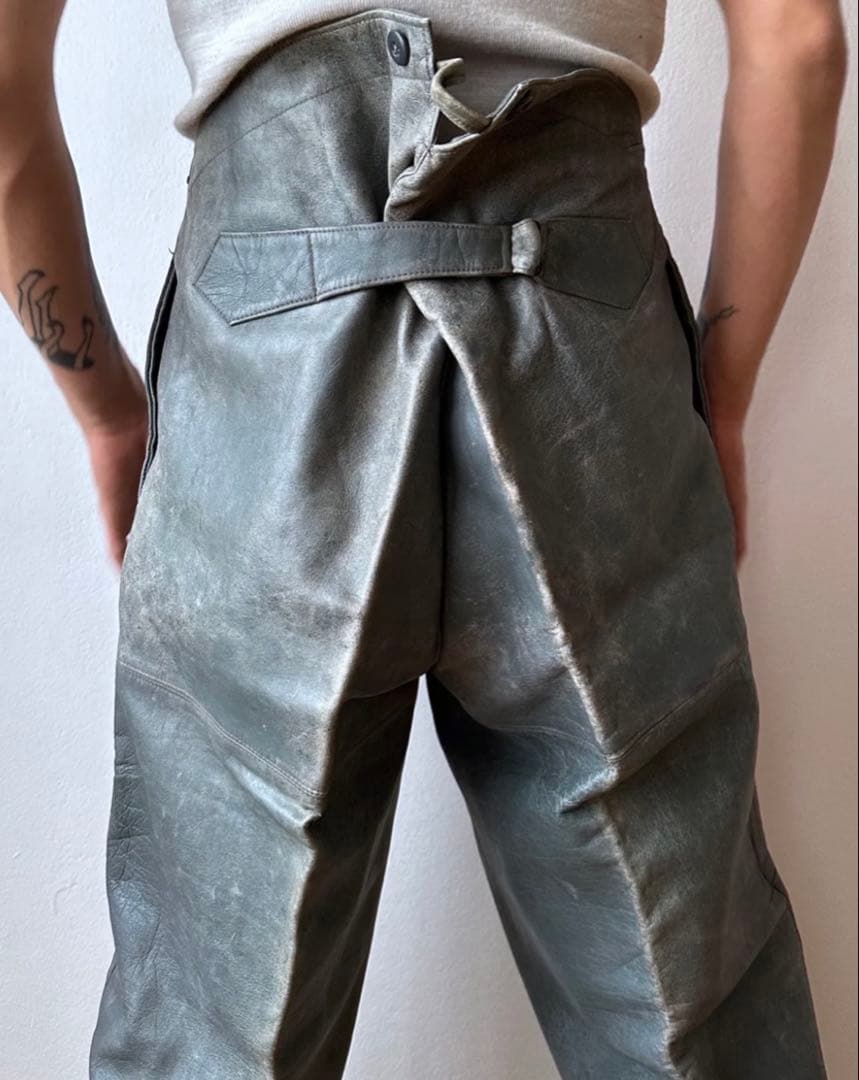 ヴィンテージ　レザー トラウザー