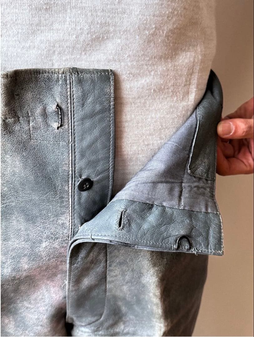 ヴィンテージ　レザー トラウザー