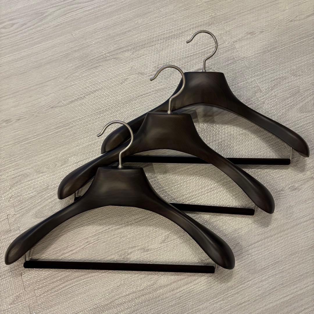 NAKATA HANGER AUT-03 黒木製ハンガー 5本セット