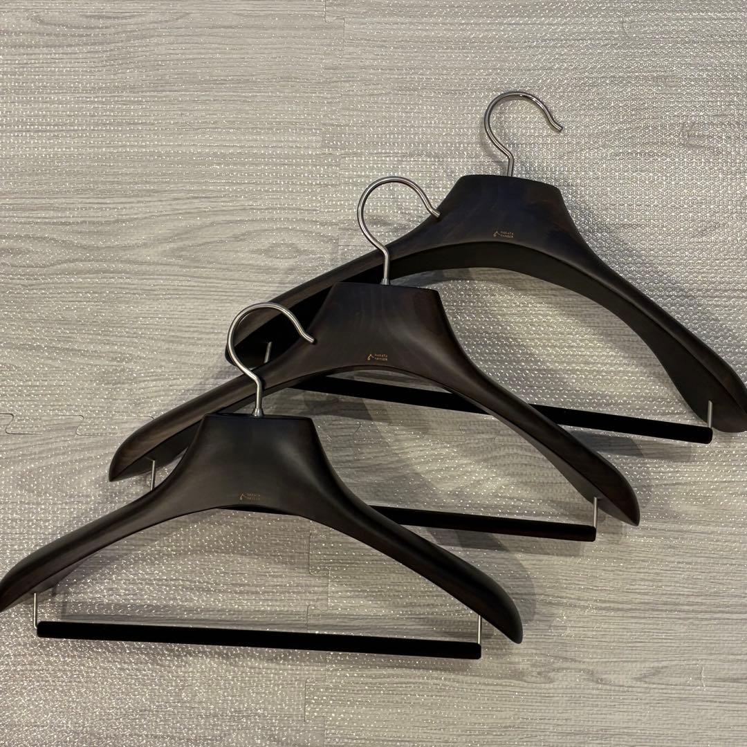 NAKATA HANGER AUT-03 黒木製ハンガー 5本セット