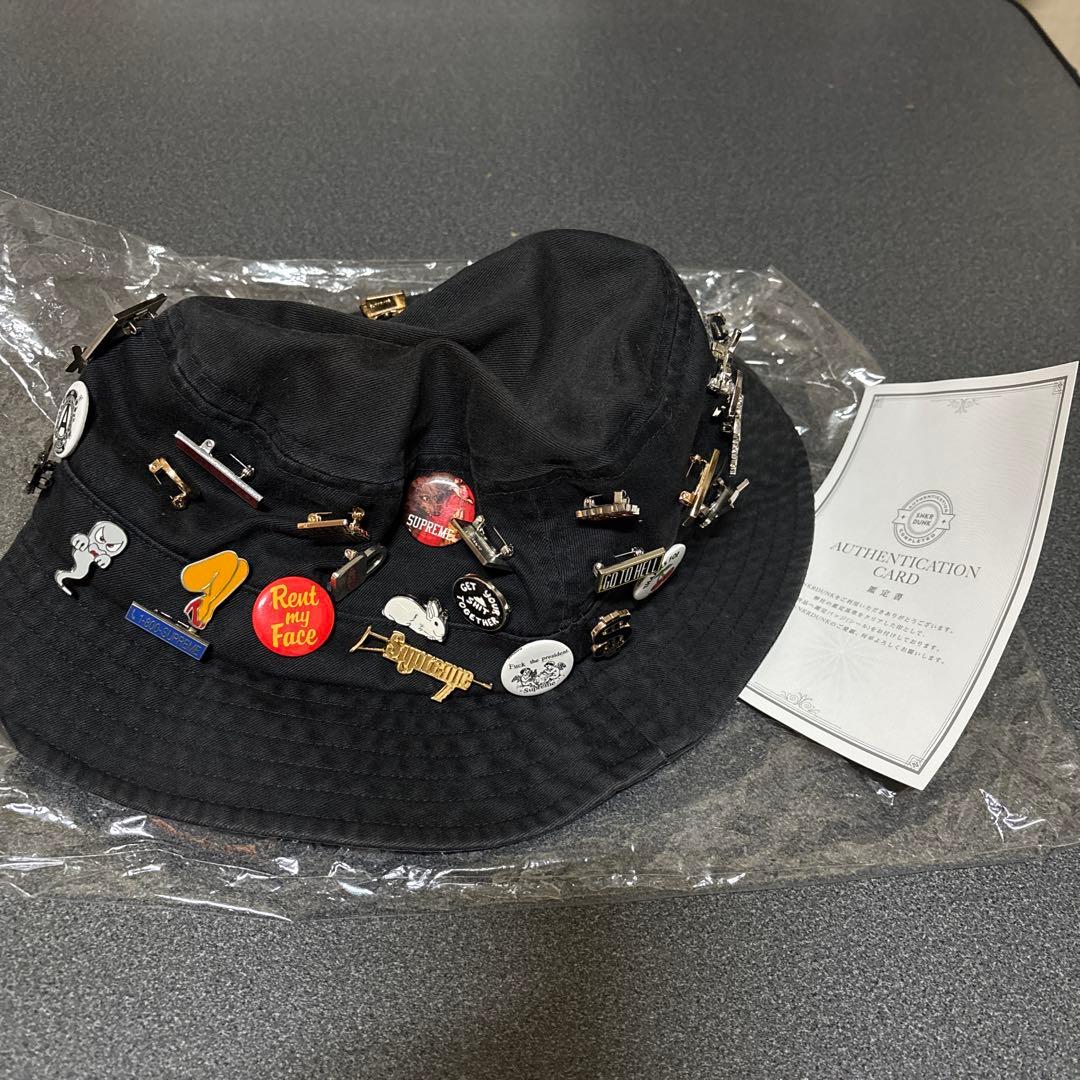 Supreme バケットハット ピンバッジ付き