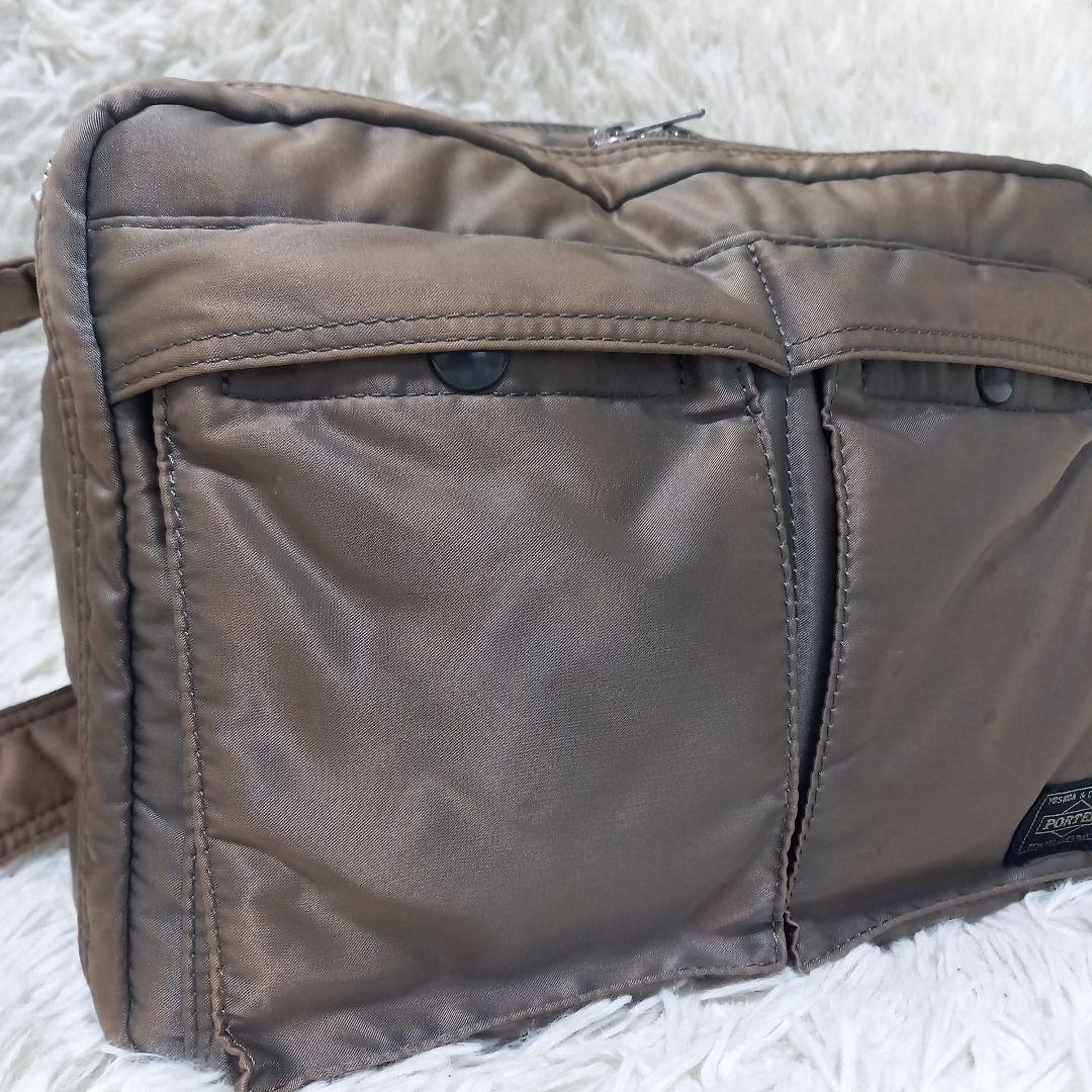 PORTER　TANKER　二層式　ショルダーバッグ　L　タンカー　グレー