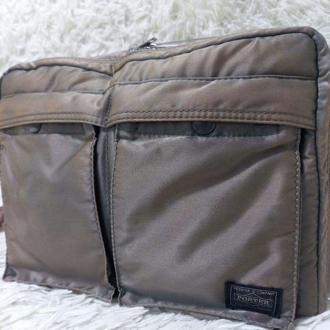 PORTER　TANKER　二層式　ショルダーバッグ　L　タンカー　グレー