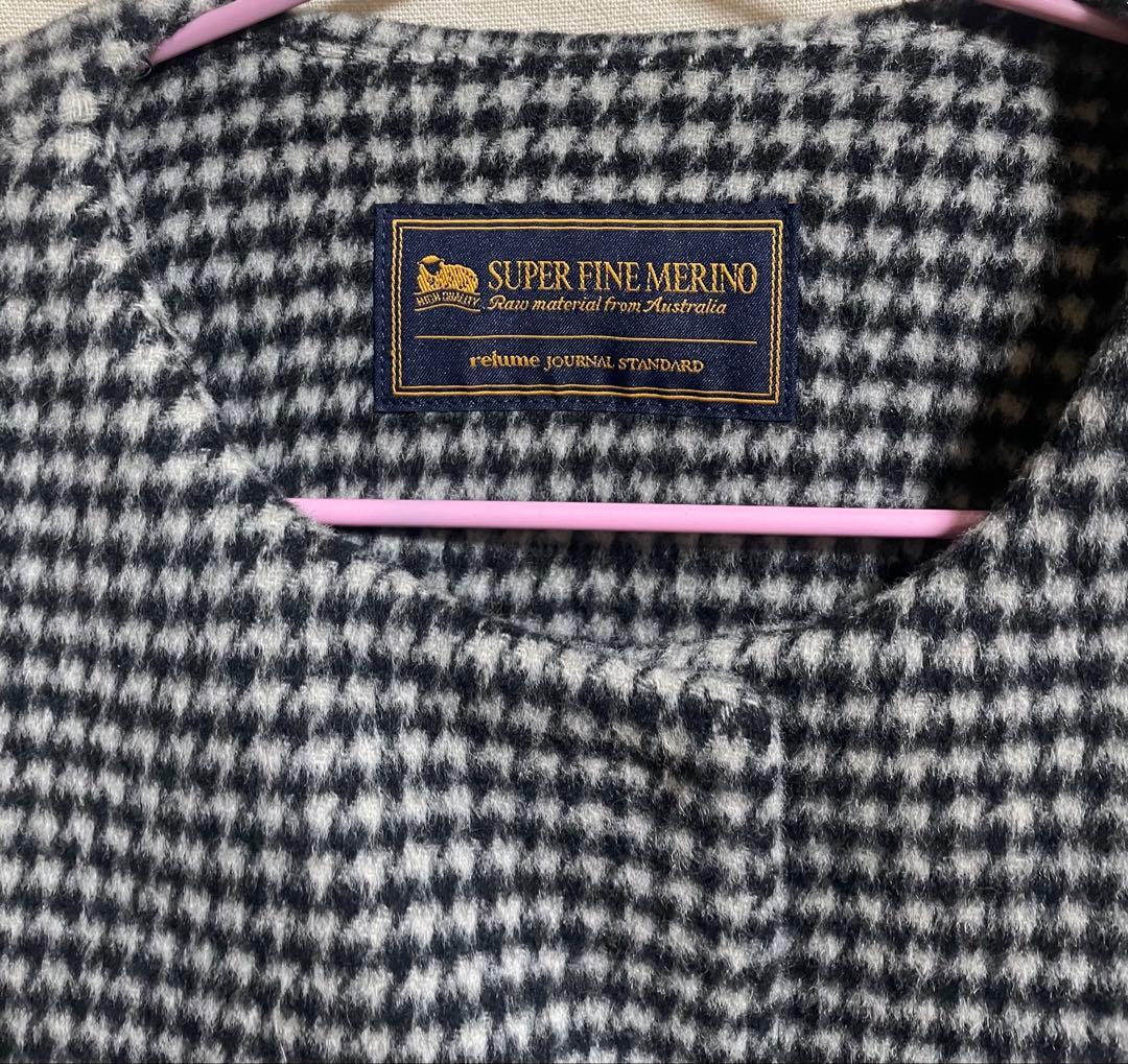 JOURNAL STANDARD relumeノーカラーチェックジャケット美品