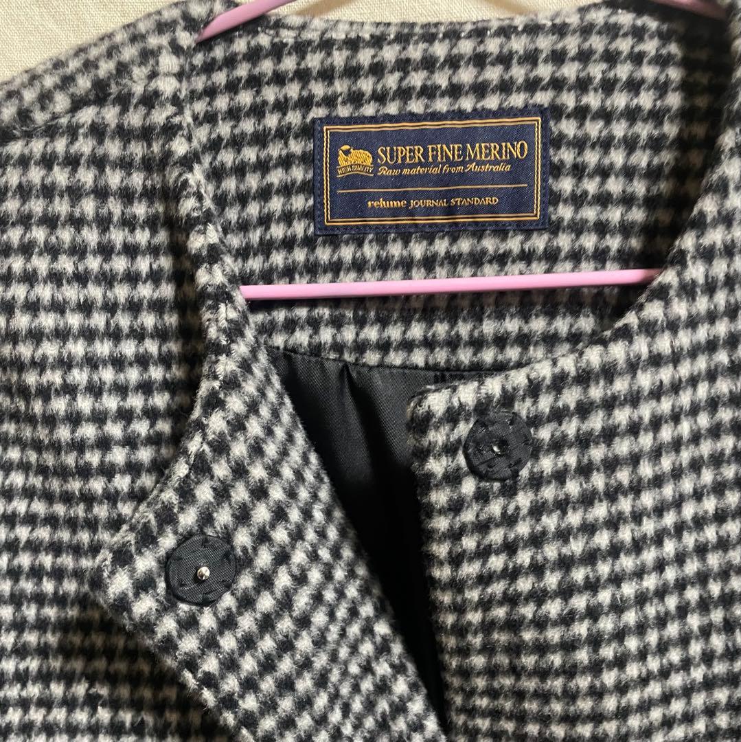 JOURNAL STANDARD relumeノーカラーチェックジャケット美品
