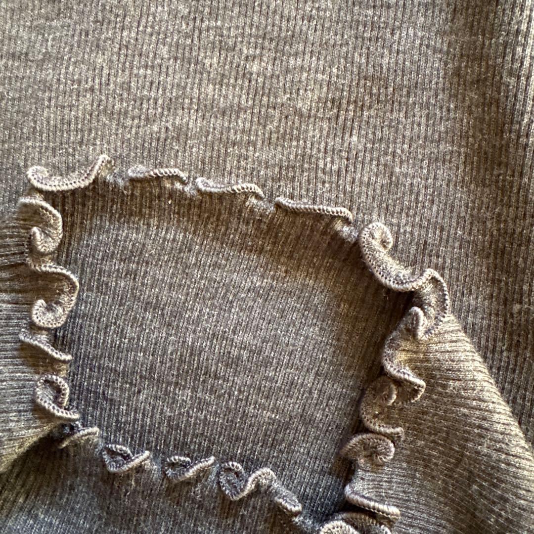 極美品✨オスカリート　ハイネックリブカットソー　ウールシルク　サイズ2