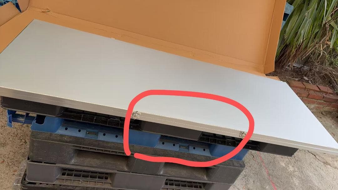 【中古】折り畳み 割れない鏡 ダンスミラー 60cmx2枚 銀 5番