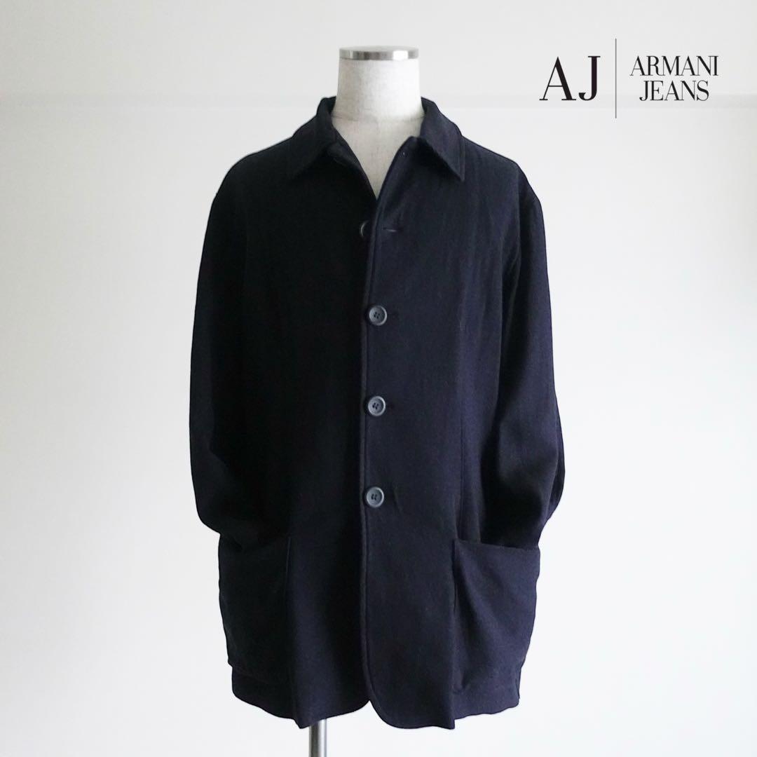 1990s ARMANI Jeans ソフトジャケット　ネイビー　イタリア製
