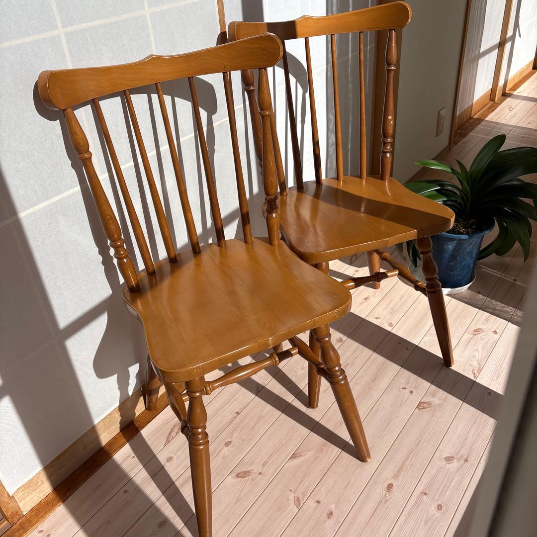 HAZK様4脚おまとめIKEDA 池田木工 チェア③④木製 古家具 ヴィンテージ