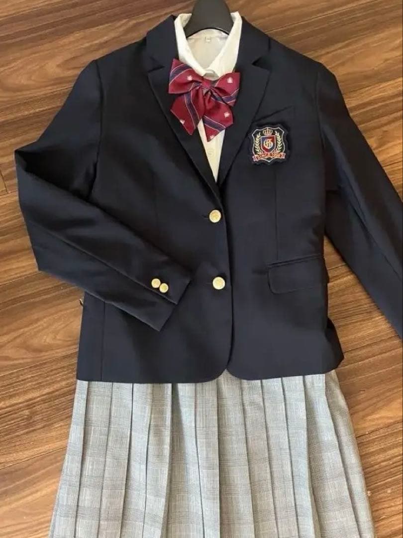 green label relaximngネイビー ブレザースカート 160