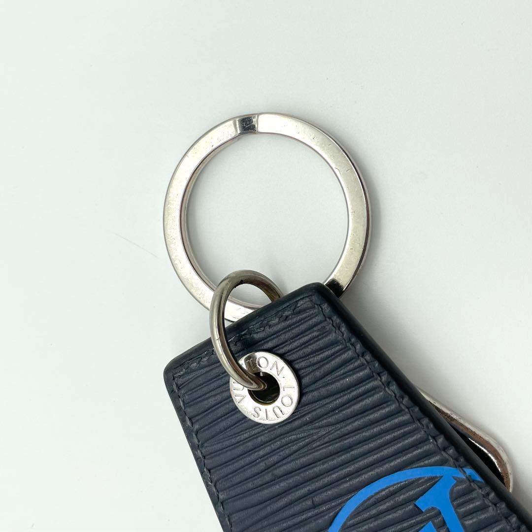 鑑定済・良品★ルイヴィトン　エピ キーホルダー アンシャッペ ブルーポップ
