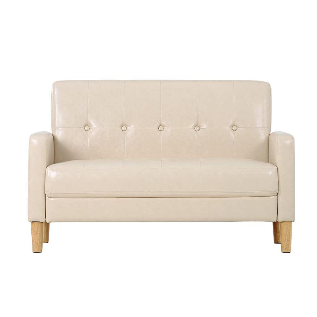 【新品】2人掛けソファ 幅105cm ロボット掃除機対応 肘付き おしゃれ