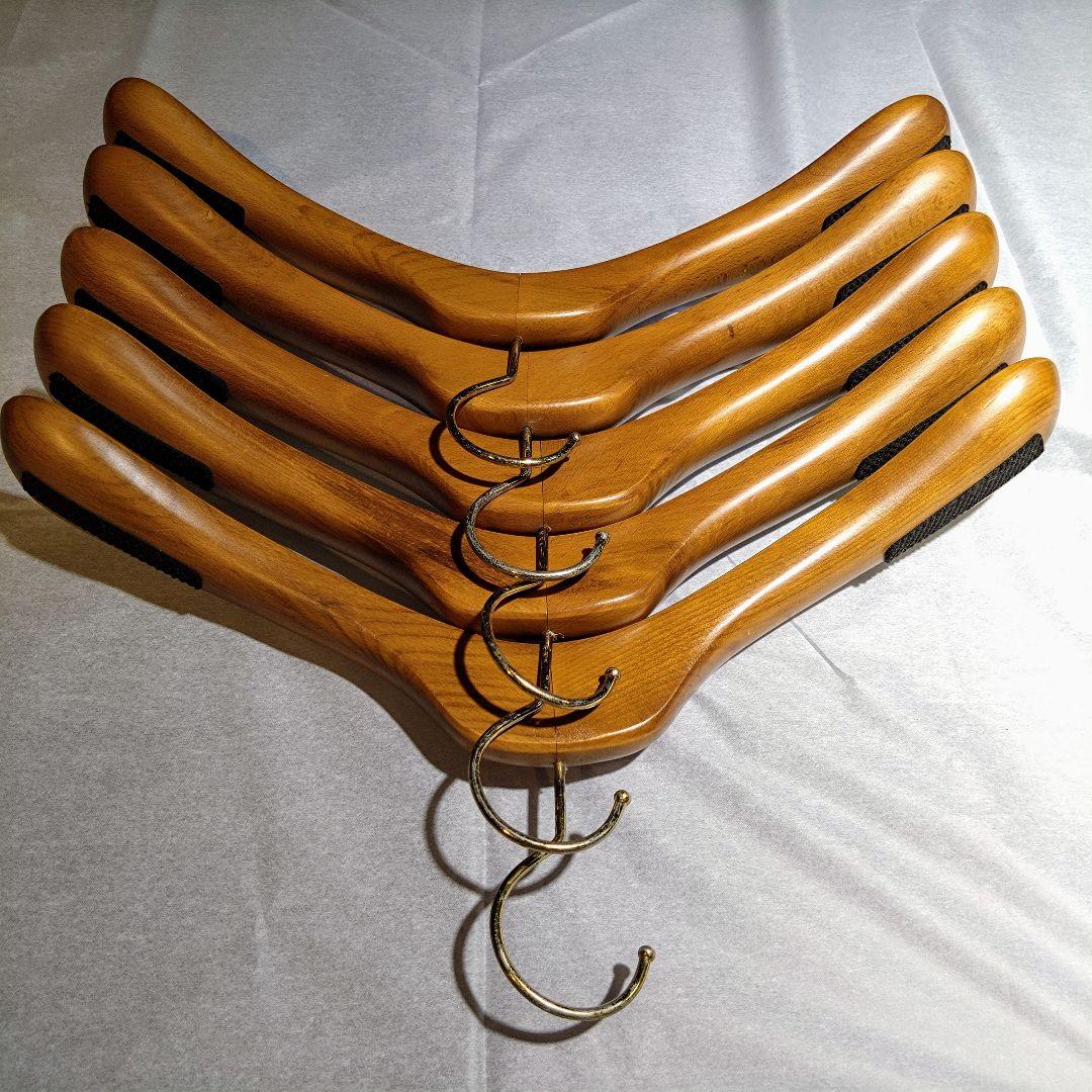 木製衣類ハンガー太（コート/ジャケット用）59本セット