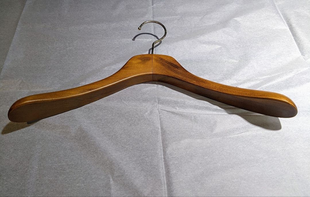木製衣類ハンガー太（コート/ジャケット用）59本セット