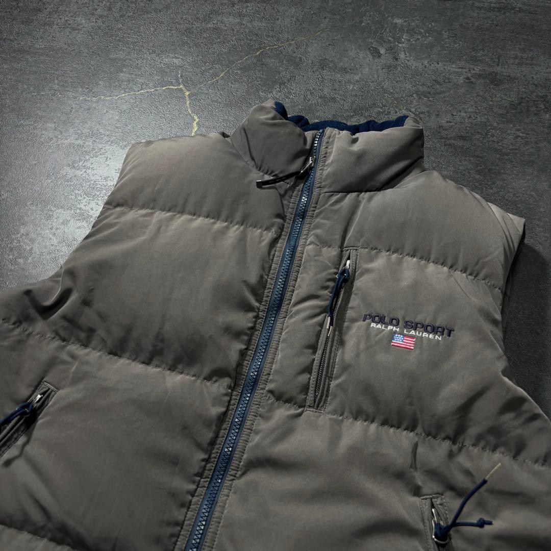 しん90s POLO SPORTポロスポーツダウンベストグレーラルフローレ