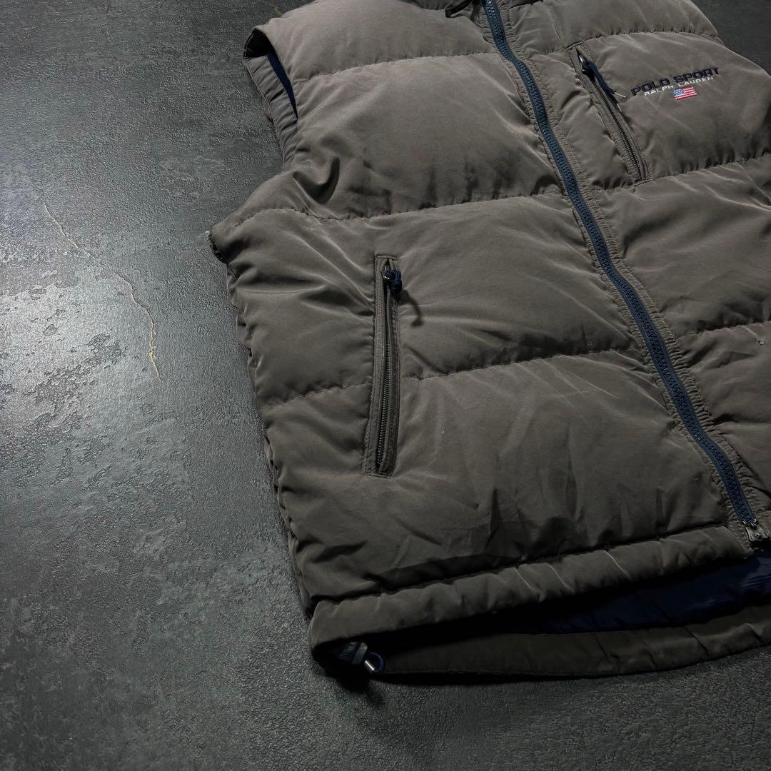 しん90s POLO SPORTポロスポーツダウンベストグレーラルフローレ