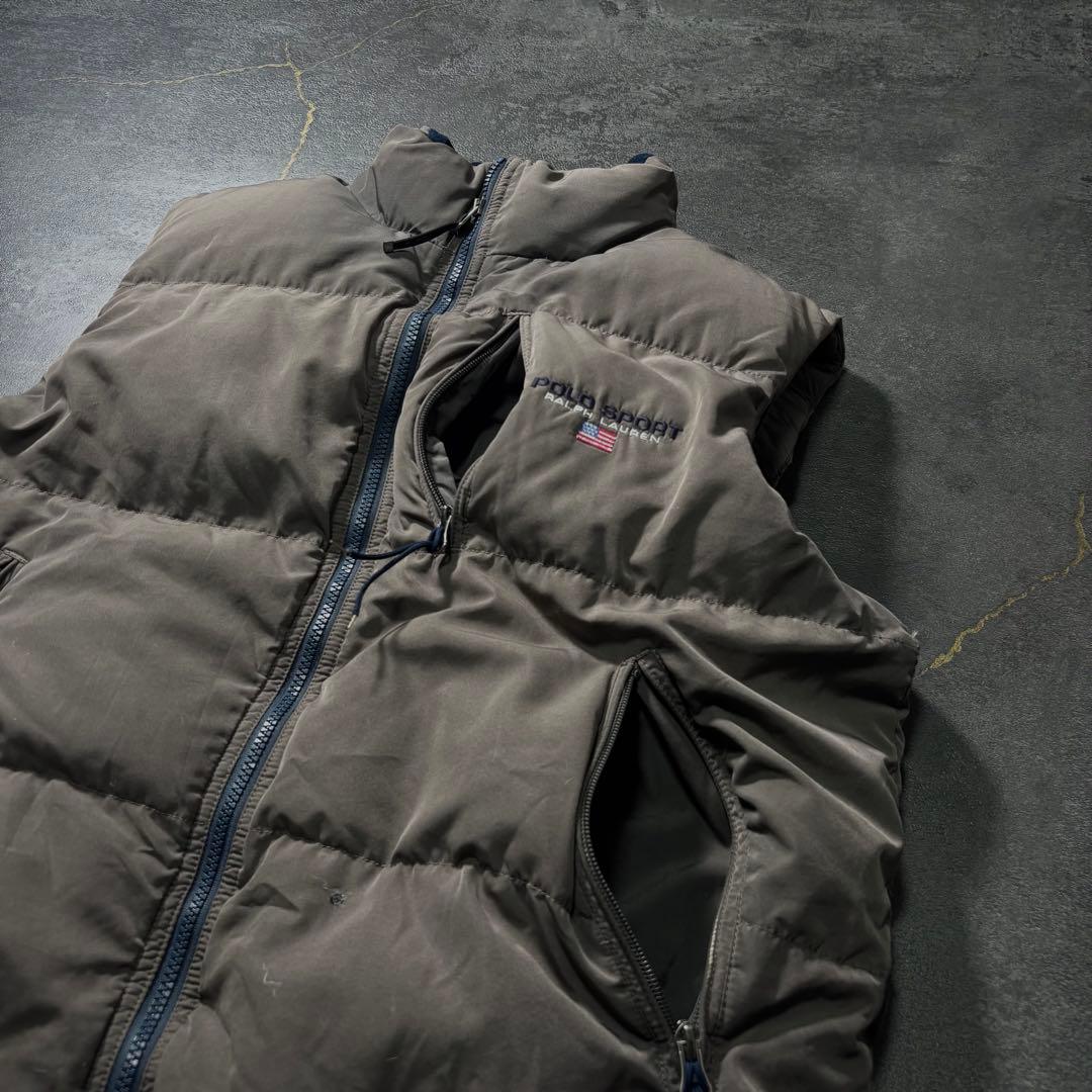 しん90s POLO SPORTポロスポーツダウンベストグレーラルフローレ