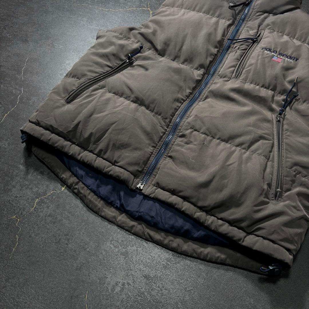 しん90s POLO SPORTポロスポーツダウンベストグレーラルフローレ