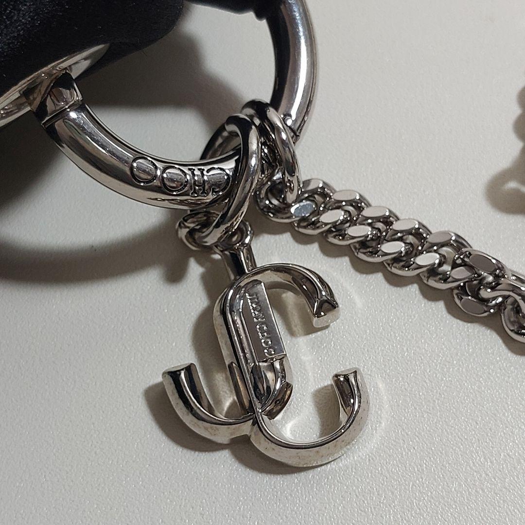 ジミーチュウ Bonny ツイストハンドル チェーンショルダーバッグ ブラック