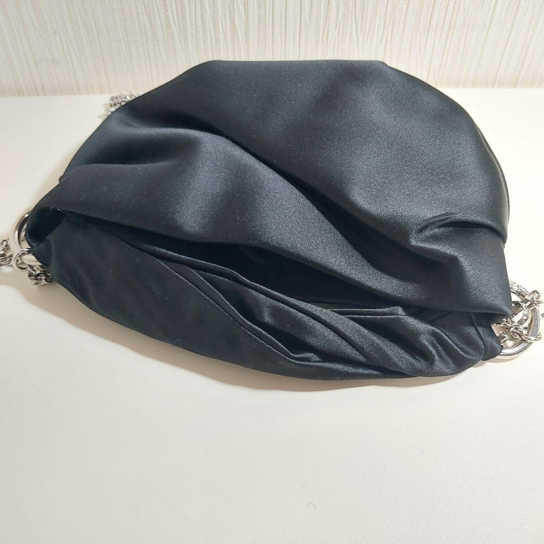 ジミーチュウ Bonny ツイストハンドル チェーンショルダーバッグ ブラック