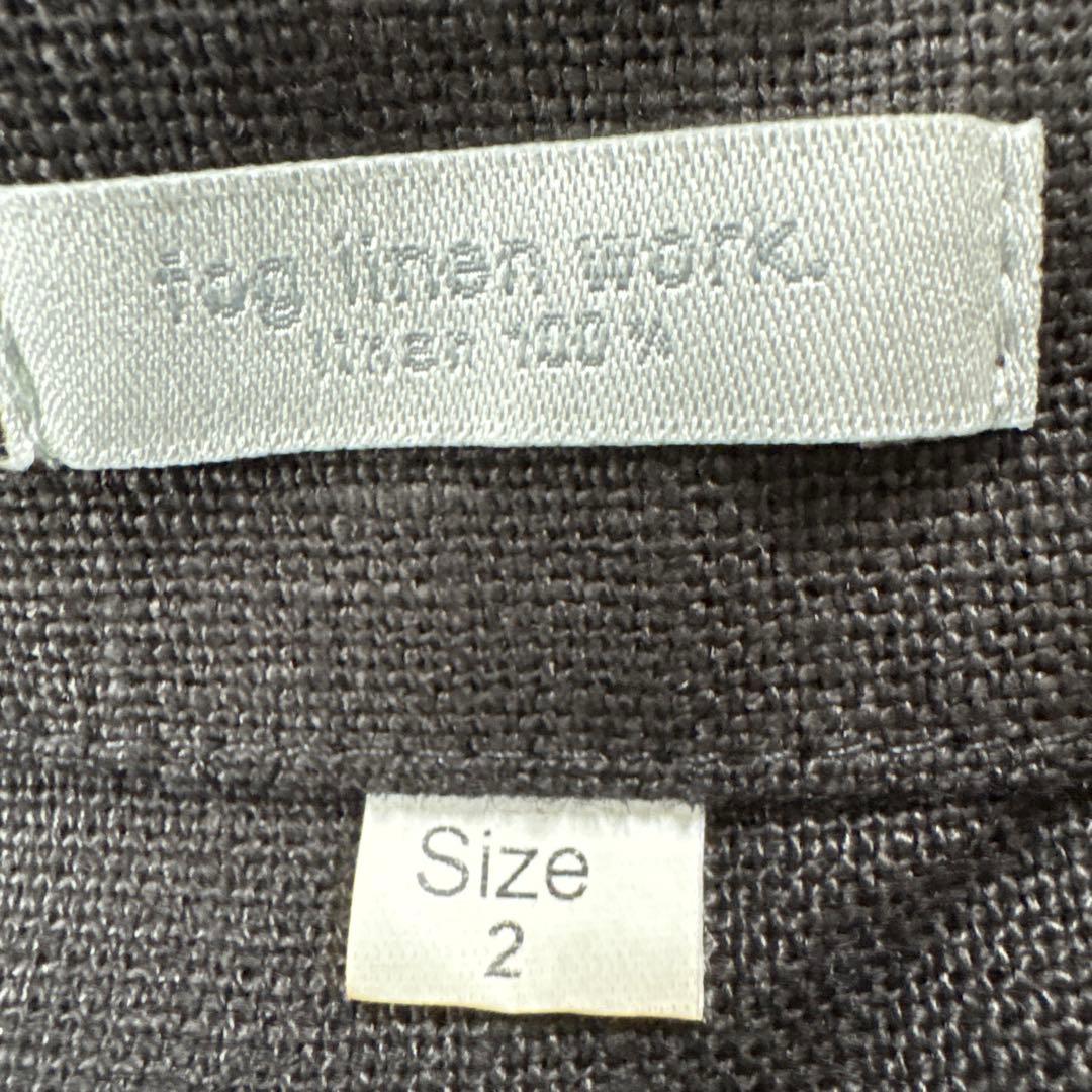 Fog linen work リネンサロペット（サイズ2）