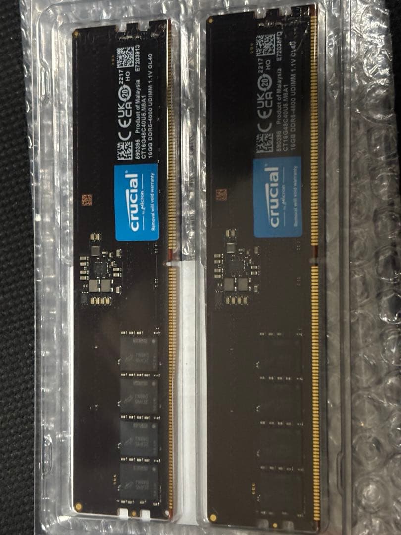 crucial メモリ　DDR5-4800 16GB×2