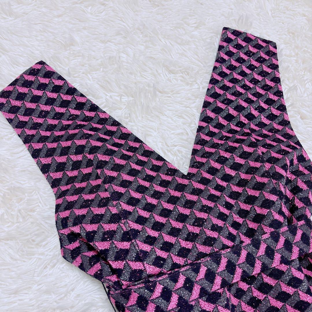 グレースコンチネンタル　キカジャガードラメドレス　ワンピース　ピンク