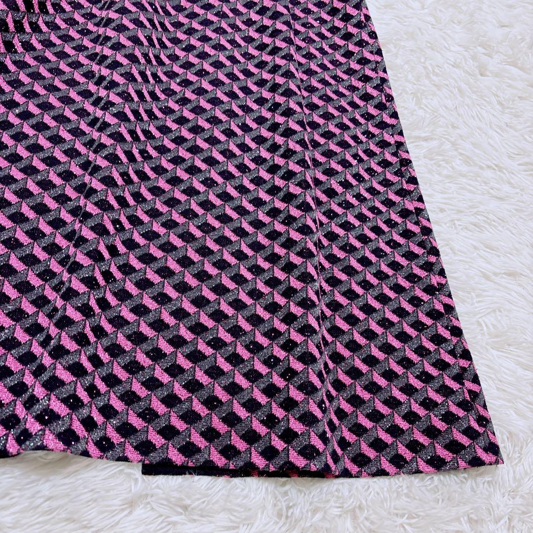 グレースコンチネンタル　キカジャガードラメドレス　ワンピース　ピンク