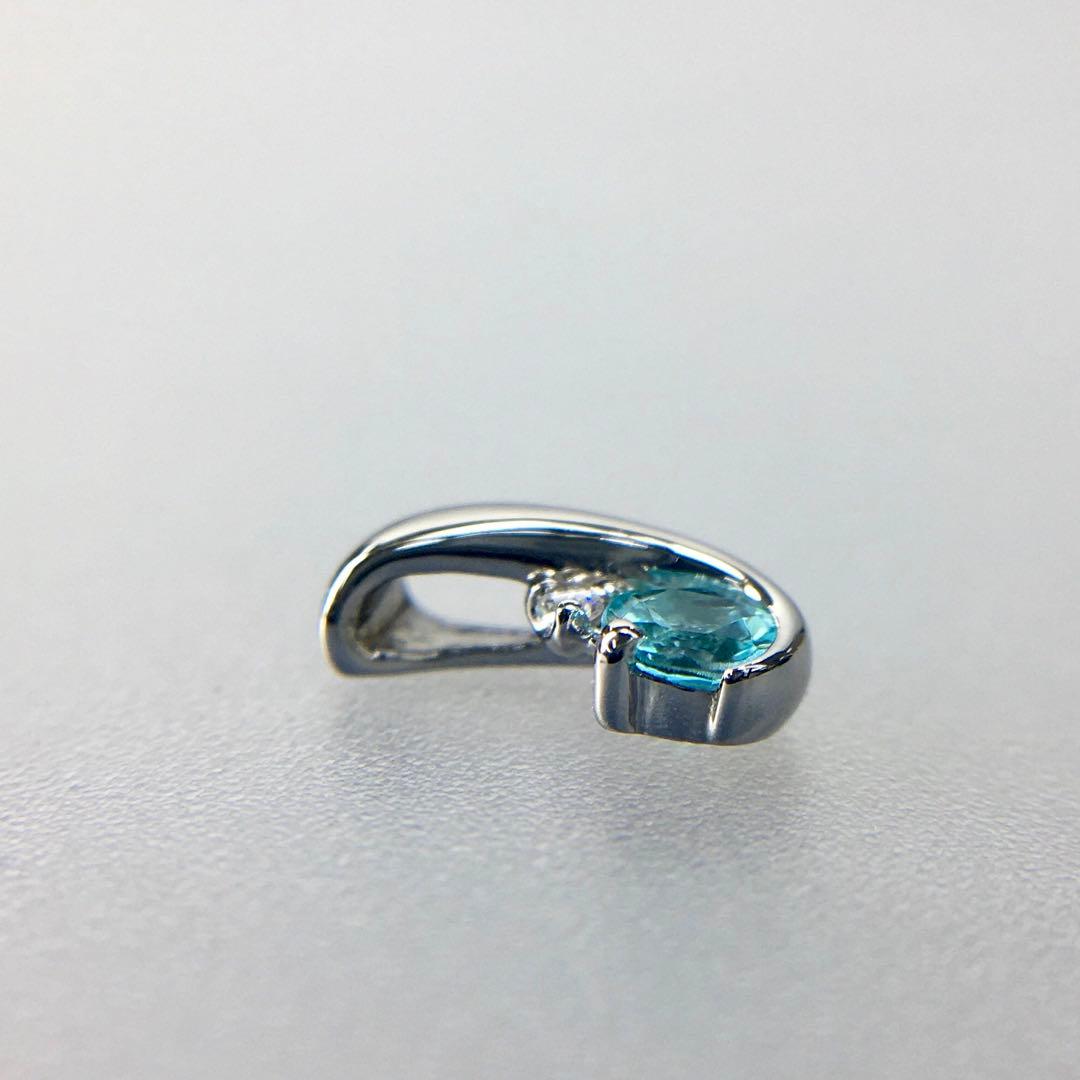 Pt950 パライバトルマリン プチペンダント【製品鑑別書付】