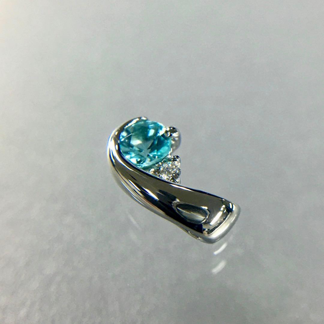 Pt950 パライバトルマリン プチペンダント【製品鑑別書付】