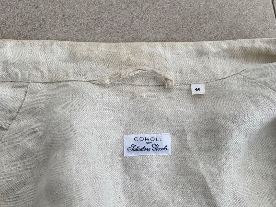 comoli 21ssSalvatorePiccoloリネンジャケットピッコロ