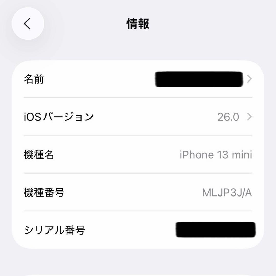 【極美品】iPhone 13 mini/512GB/SIMフリー/100%