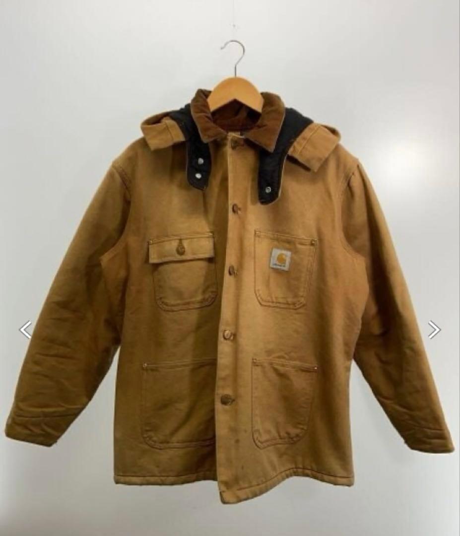 Carhartt ジャケット/M/コットン/CML/無地/日焼け跡有/フード付き