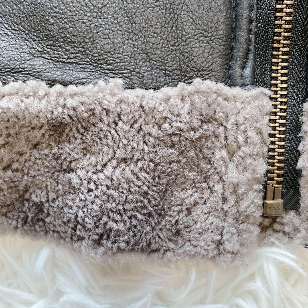 【40】美品 DW2R 羊革100% 革ジャン ラム本革ジャケット ボア