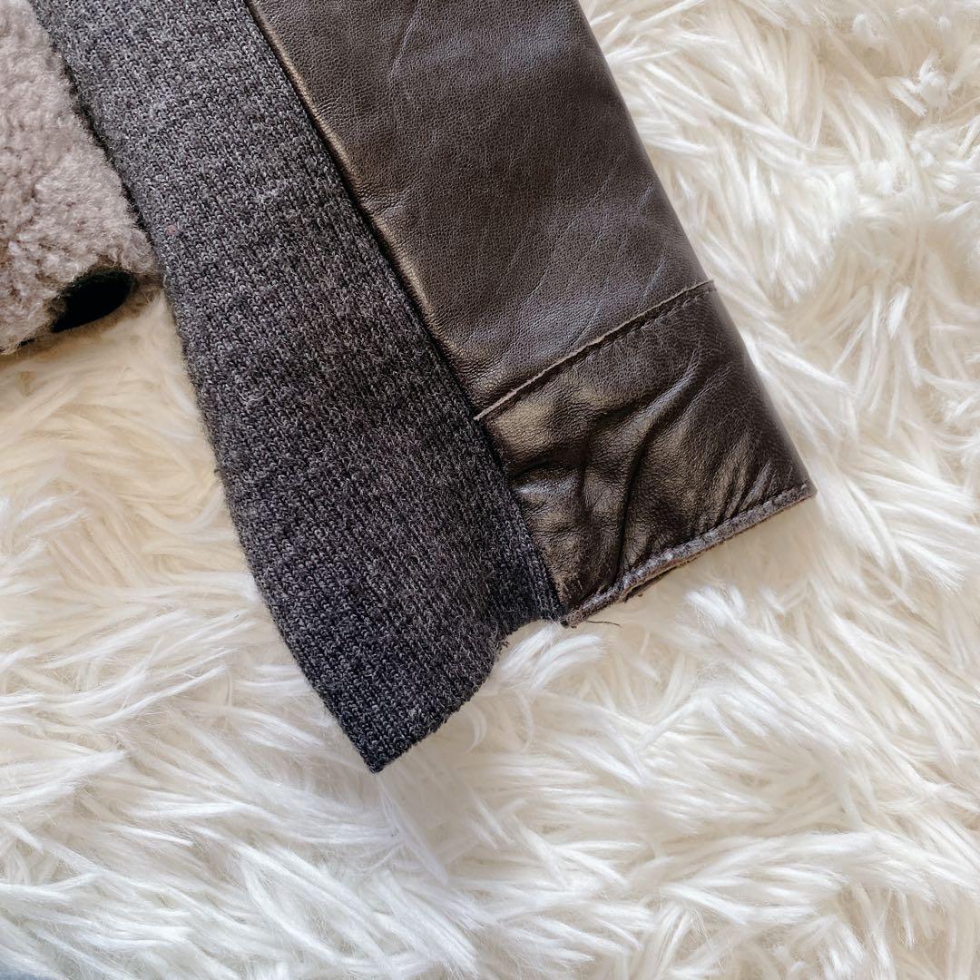 【40】美品 DW2R 羊革100% 革ジャン ラム本革ジャケット ボア