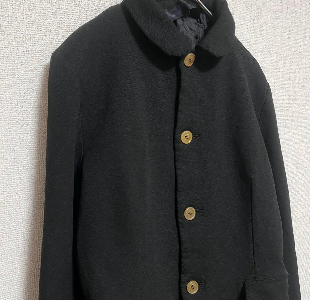美品　コムデギャルソン　コムコム　丸襟　ポリ縮絨　ジャケット　ポリエステル　L
