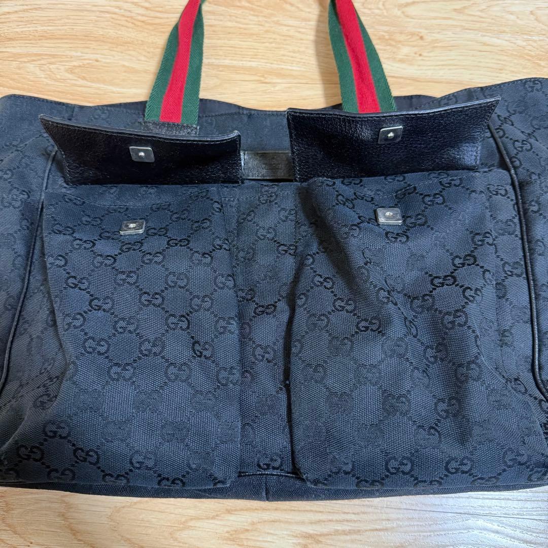 GGパターン エコバッグ 黒