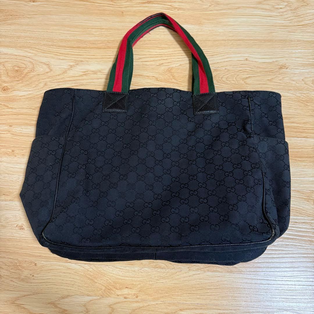 GGパターン エコバッグ 黒