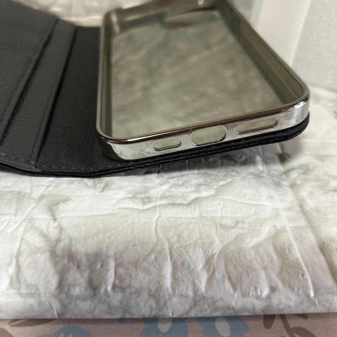 57…本革手帳型iPhone13proMax黒 Genuine Leather